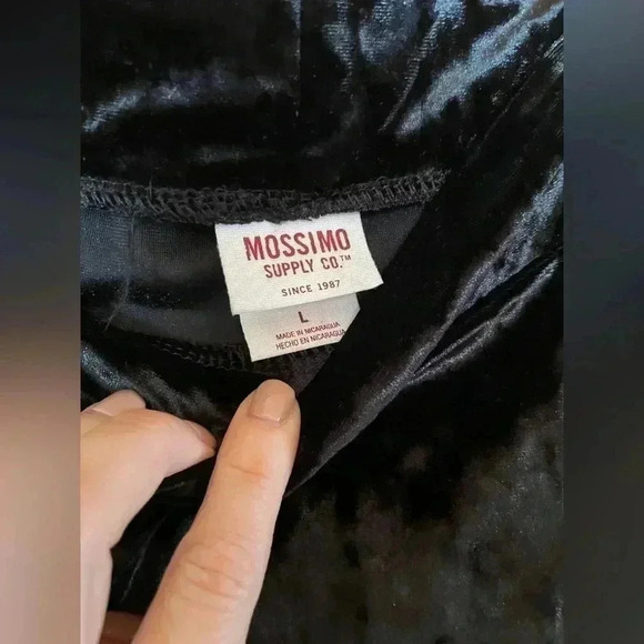 Target Mossimo Supply Co. crushed velvet black leggings size large - Picture 5 of 5